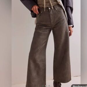 NWT Free People - Misha Barrel Faux Leather Pant